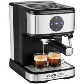 VEVOR Espresso Machine, 15 Bar Coffee and Espresso Maker with Milk Frother Steam Wand